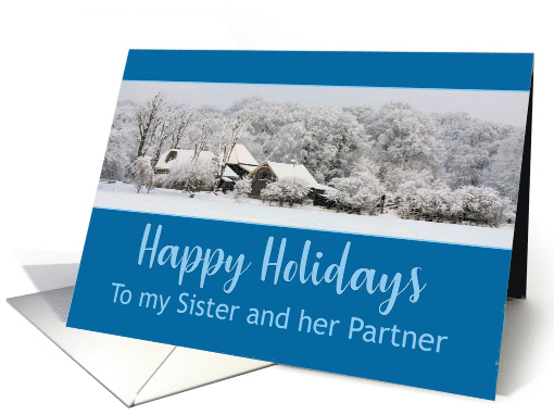 Sister & Partner Winter Wonderland Happy Holidays card (670319)