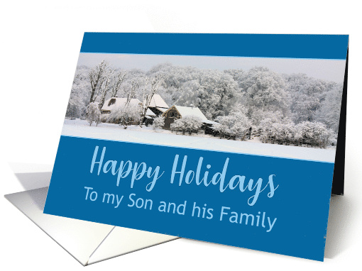 Son & Family Winter Wonderland Happy Holidays card (670412)