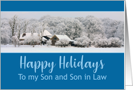 Son & Son in Law Winter Wonderland Happy Holidays card