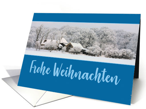 German Winter Wonderland Christmas Frohe Weihnachten card (670818)