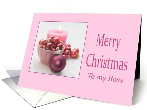 Boss Pink Christmas Ornaments card (685008)