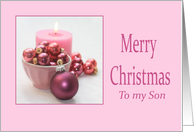 Son Pink Christmas Ornaments card