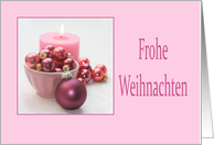 Frohe Weinachten German Pink Christmas Ornaments card