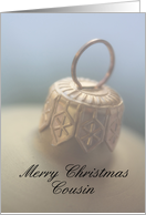 Merry Christmas Ornament card for cousin card