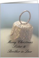Merry Christmas Ornament card for Sister & Brother in Law card