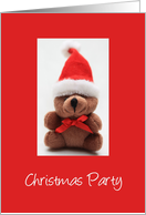 Christmas Bear Party Invitation card