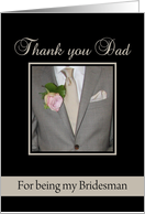 Dad Thank you for being my Bridesman card