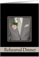 Rehearsal Dinner - tie & suit card