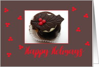 Happy Holigays Sweet Christmas Chocolate Cupcake card