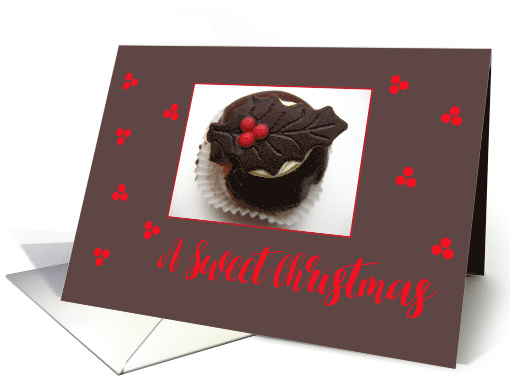 Sweet Christmas Chocolate Cupcake card (696822)