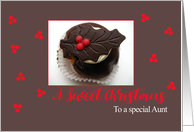 Aunt Sweet Christmas Chocolate Cupcake card