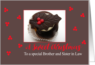 Brother and Sister in Law Sweet Christmas Chocolate card