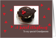 Grandparents Sweet Chocolate Cupcake card