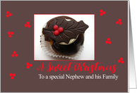 Nephew and his Family Sweet Chocolate Cupcake card