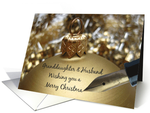 Granddaughter & Husband Christmas Message on Golden... (702420)