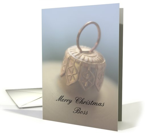 Merry Christmas golden Ornament card for boss card (706325)