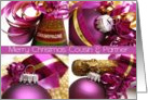 cousin & partner - purple christmas collage card