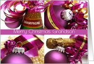 grandson - purple christmas collage card