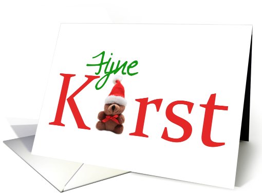 Dutch Merry Christmas Bear card (711471)