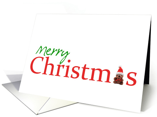 Merry Christmas Bear card (711479)
