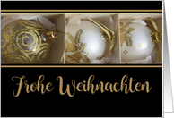 German Christmas Frohe Weihnachten Baubles in a Box card