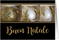 italian Christmas Buon Natale Baubles in a Box card