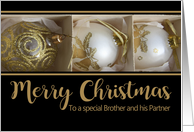 Brother & Partner Merry Christmas Baubles in a Box card