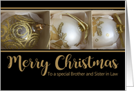 Brother & Sister in Law Merry Christmas Baubles in a Box card