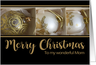 Mom Merry Christmas Baubles in a Box card