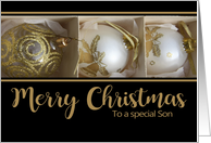 Son Merry Christmas Baubles in a Box card