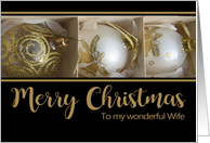 Wife Merry Christmas Baubles in a Box card