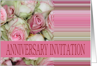 Anniversary Party Invitation Soft Pink Roses card