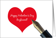 Boyfriend Valentines Day Red Heart Message card