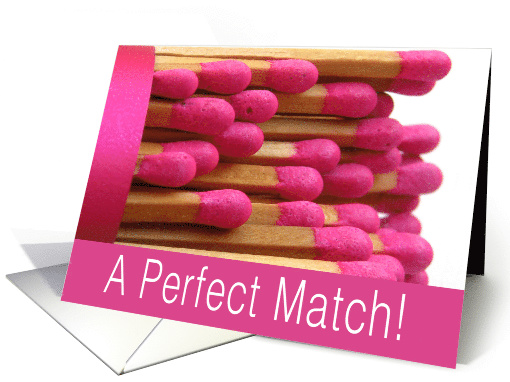 Perfect Match Wedding Day Congratulations card (755627)