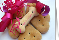 Happy Valentine’s Day from the Dog Dog Biscuits and Ribbon card