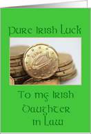 daughter in law Pure Irish Luck St. Patrick’s Day card