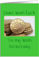 secretary Pure Irish Luck St. Patrick’s Day card