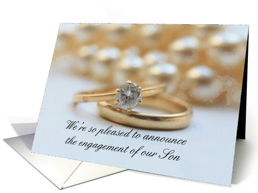 engagement of son announcement - diamond ring card (761231)