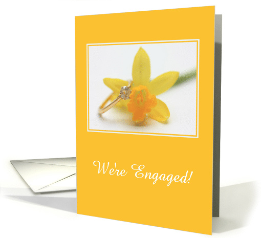 engagement announcement - daffodil spring engagement card (761248)