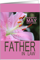Father in LawHappy May Birthday Tigerlily May Birth Month Flower card