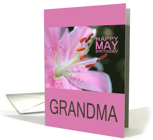 Grandma Happy May Birthday Tigerlily May Birth Month Flower card