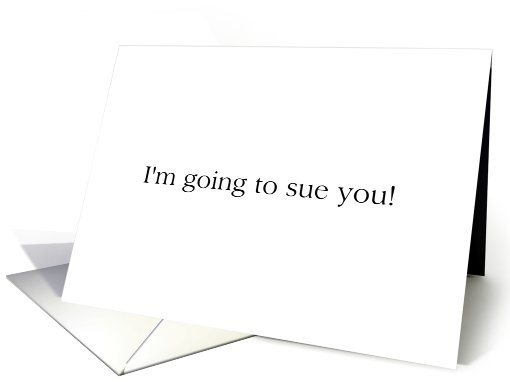 I sue you Law School Graduation Party Invitation card (771271)