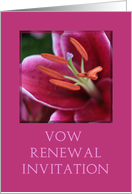Vow Renewal Invitation Card - Pink Lily card