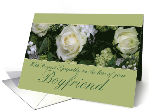 Sympathy on Loss of Boyfriend White Rose card (778802)