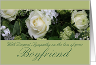 Sympathy on Loss of Boyfriend White Rose card
