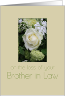 Sympathy on Loss of Brother in Law White Rose card