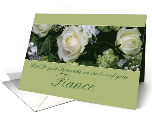 Fiance White rose Sympathy card (779761)