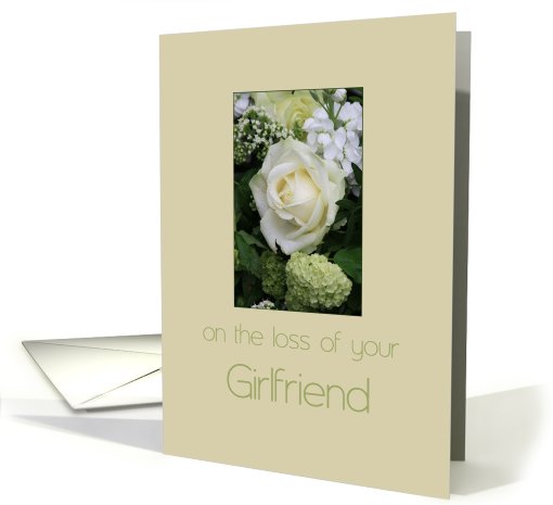 girlfriend White rose Sympathy card (779777)