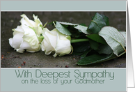 godmother White rose Sympathy card