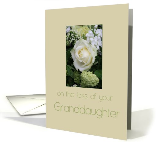 granddaughter White rose Sympathy card (779798)